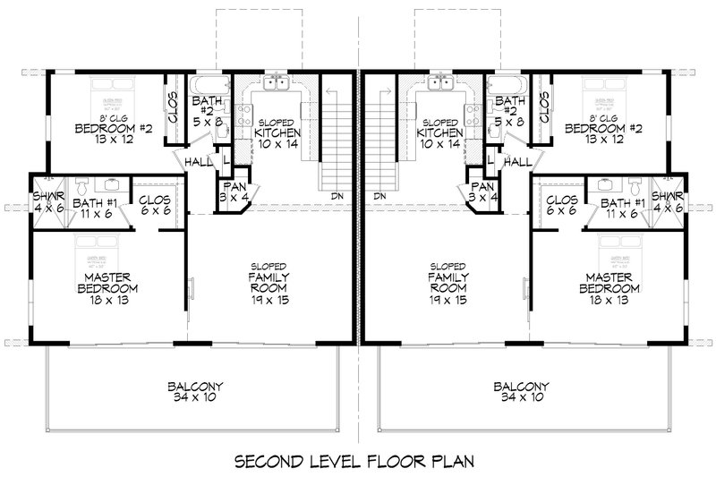Home Plan - Floor Plan - Main Floor for Beach House Plan #932-1167 - 6 bed, 6 bath