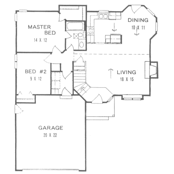 Traditional Floor Plan - Main Floor Plan #58-155