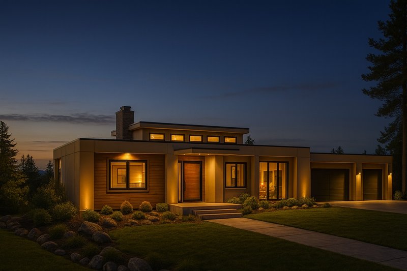 Architectural House Design - Modern Exterior - Front Elevation Plan #928-346