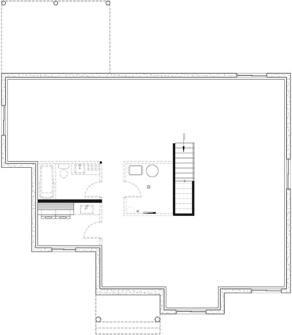 Bungalow Floor Plan - Lower Floor Plan #23-2818