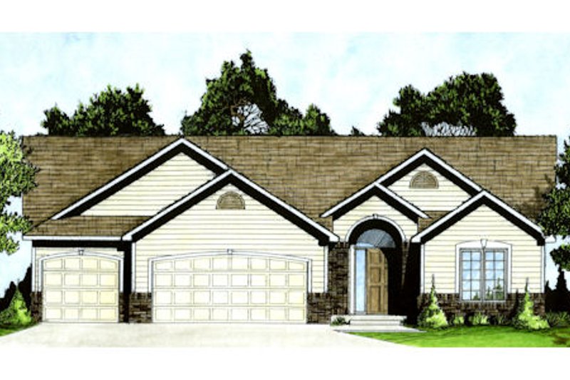 Architectural House Design - Traditional Exterior - Front Elevation Plan #58-209