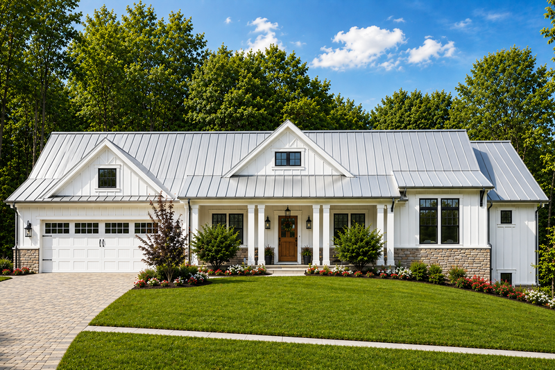 Architectural House Design - Exterior - Front Elevation 3 for Farmhouse House Plan #928-438 - 2 bed, 2.5 bath