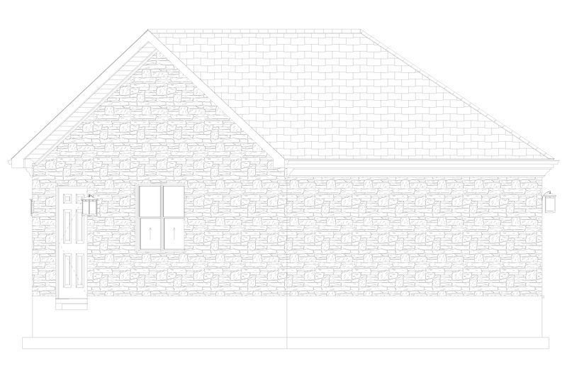 Home Plan - Exterior - Other Elevation 2 for European House Plan #1060-167, 0 bath