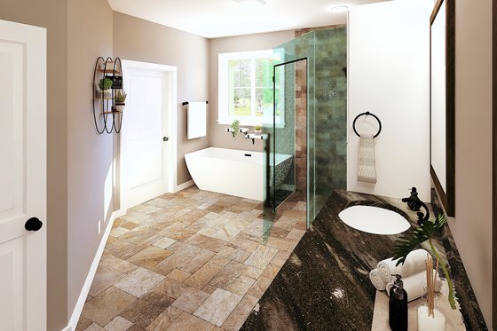 Interior - Master Bathroom for Farmhouse House Plan #44-293 - 3 bed, 2.5 bath