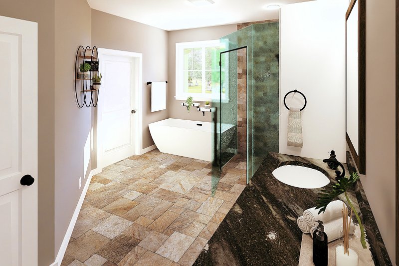 Architectural House Design - Interior - Master Bathroom for Farmhouse House Plan #44-293 - 3 bed, 2.5 bath
