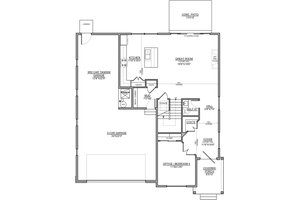 Floor Plan - Main Floor for Craftsman House Plan #1073-16 - 4 bed, 2.5 bath