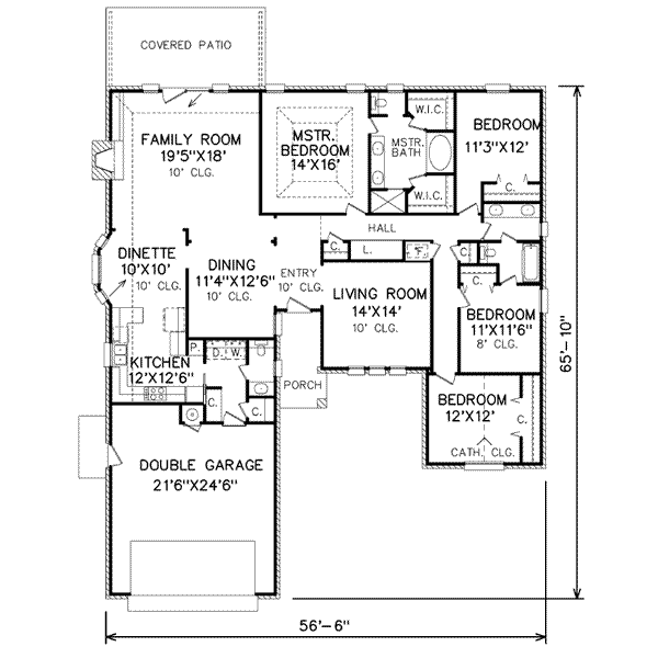 Traditional Floor Plan - Main Floor Plan #65-120