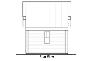 Exterior - Rear Elevation for Bungalow House Plan #915-10 - 1 bed, 1 bath