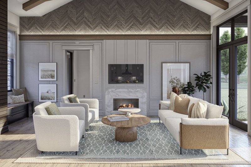 Home Plan - Interior - Family Room for Modern House Plan #455-568 - 3 bed, 2 bath