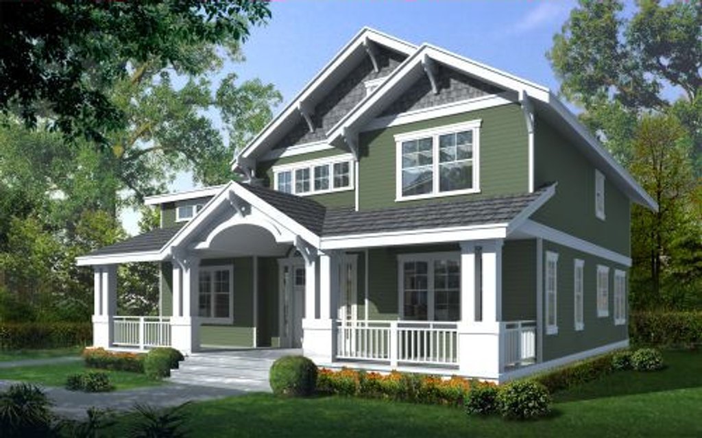 Craftsman Style House Plan - 5 Beds 3 Baths 2615 Sq/Ft Plan #100-437