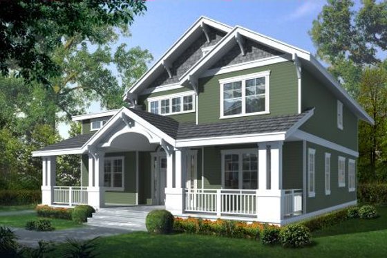 Craftsman style, Bungalow design, elevation