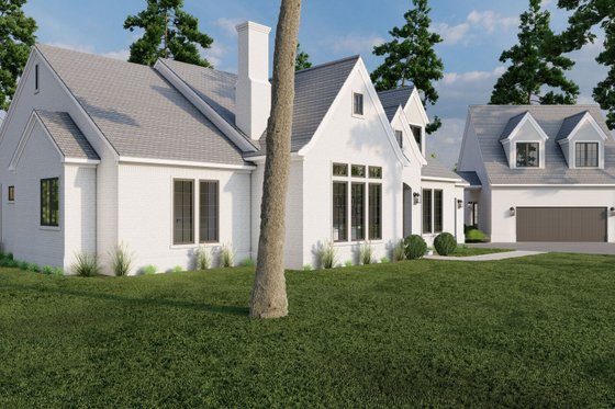 Exterior - Front Elevation 4 for European House Plan #923-338 - 4 bed, 4 bath