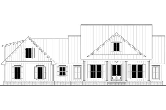 Exterior - Front Elevation 4 for Farmhouse House Plan #430-218 - 3 bed, 2.5 bath