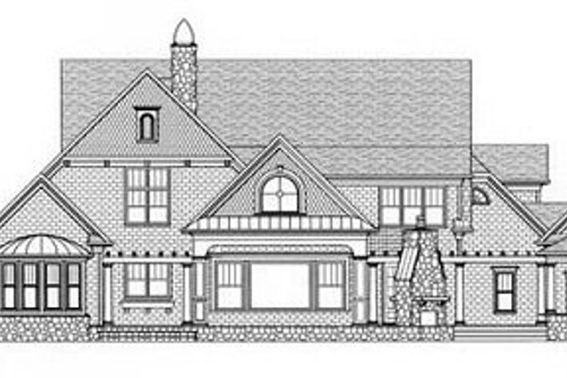 Dream House Plan - Exterior - Rear Elevation for Craftsman House Plan #413-122 - 4 bed, 4 bath