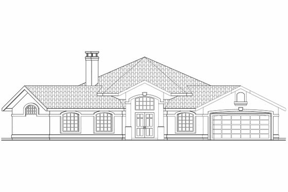 Exterior - Front Elevation House Plan #124-249 - 3 bed, 2 bath