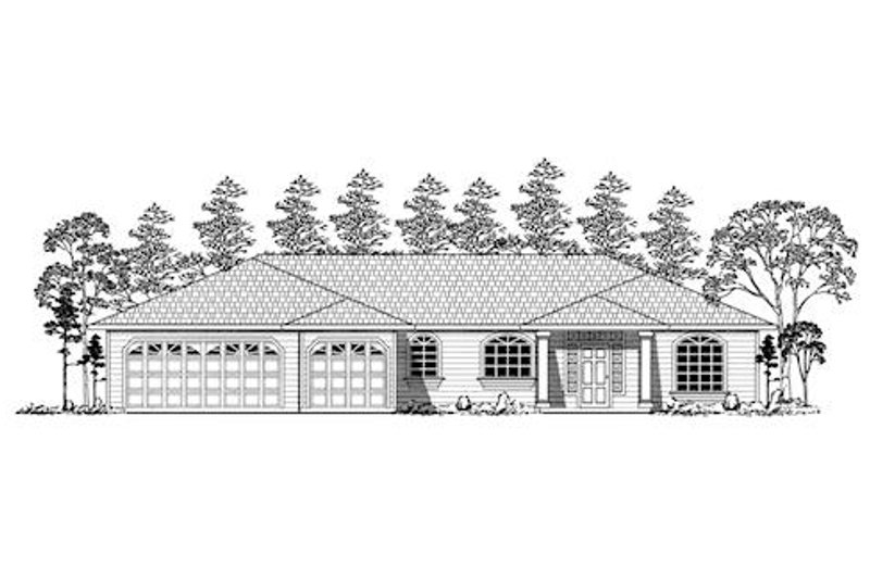 Architectural House Design - Exterior - Other Elevation for Traditional House Plan #437-15 - 4 bed, 3 bath