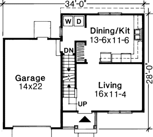 Traditional Floor Plan - Main Floor Plan #334-103