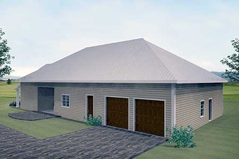 Home Plan - Exterior - Rear Elevation for Traditional House Plan #44-163 - 3 bed, 2 bath