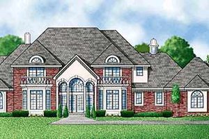 Southern Exterior - Front Elevation Plan #67-303