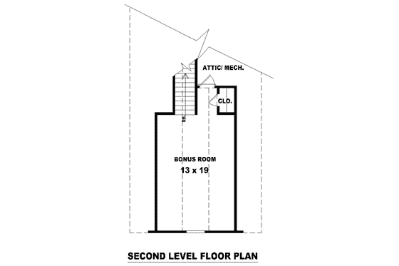 Floor Plan - Upper Floor for Cottage House Plan #81-1442 - 3 bed, 2 bath