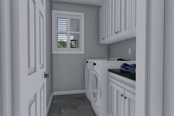 Interior - Laundry for Traditional House Plan #1060-56 - 3 bed, 2 bath