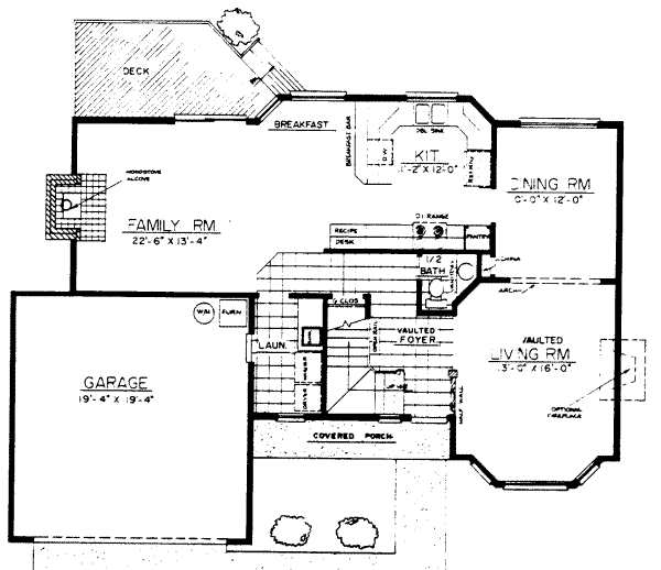 Traditional Floor Plan - Main Floor Plan #303-112