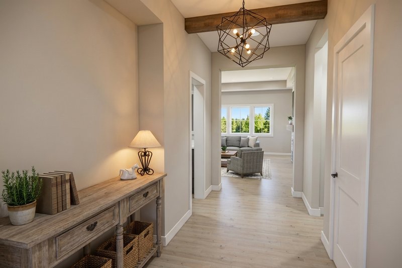 Architectural House Design - Interior - Entry for Farmhouse House Plan #51-1519 - 3 bed, 2.5 bath