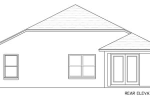 Exterior - Rear Elevation for Ranch House Plan #1058-209 - 3 bed, 2 bath