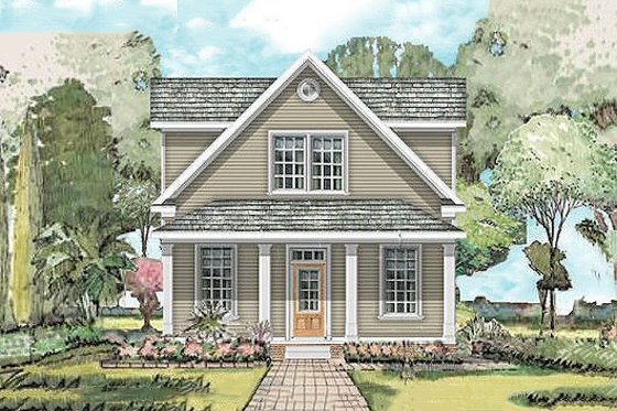 Exterior - Front Elevation for Farmhouse House Plan #424-203 - 3 bed, 2.5 bath