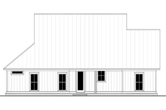 Exterior - Rear Elevation 1 for Farmhouse House Plan #430-264 - 3 bed, 2.5 bath