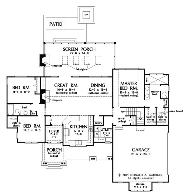 Ranch Floor Plan - Main Floor Plan #929-1089
