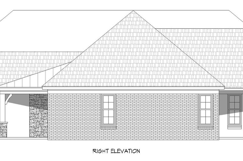 House Blueprint - Exterior - Other Elevation 1 for Southern House Plan #932-812 - 3 bed, 2.5 bath