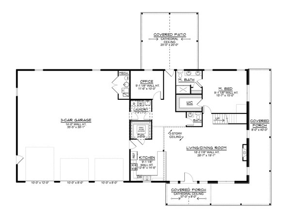 House Blueprint - Barndominium Floor Plan - Main Floor Plan #1064-444