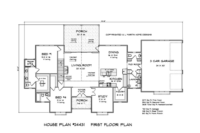 Dream House Plan - Floor Plan - Main Floor for Farmhouse House Plan #513-2223 - 4 bed, 3.5 bath