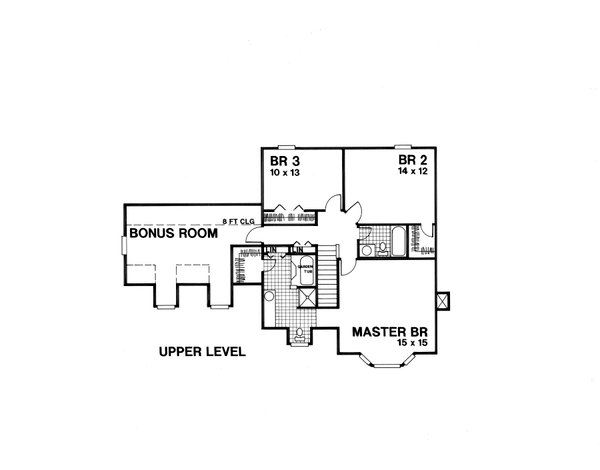 Dream House Plan - Floor Plan - Upper Floor for Traditional House Plan #30-374 - 3 bed, 2.5 bath