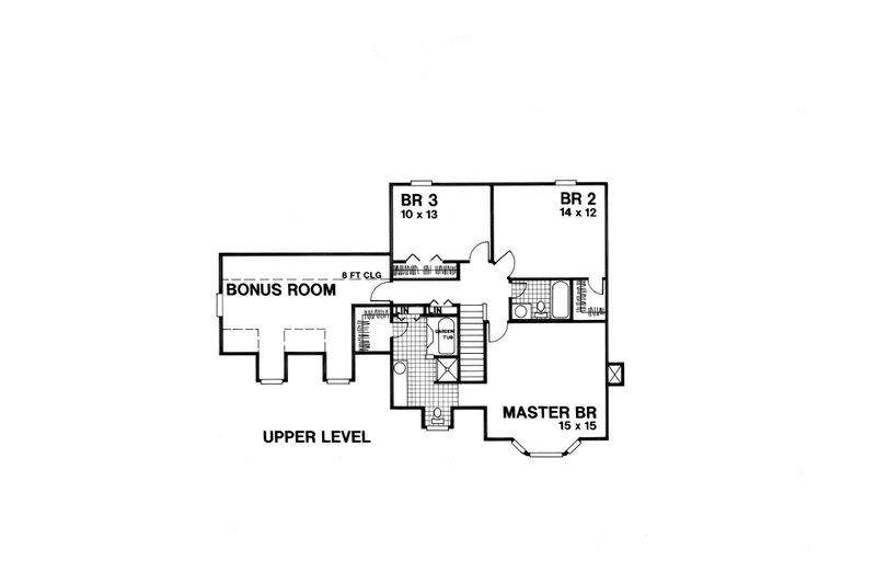 Dream House Plan - Floor Plan - Upper Floor for Traditional House Plan #30-374 - 3 bed, 2.5 bath