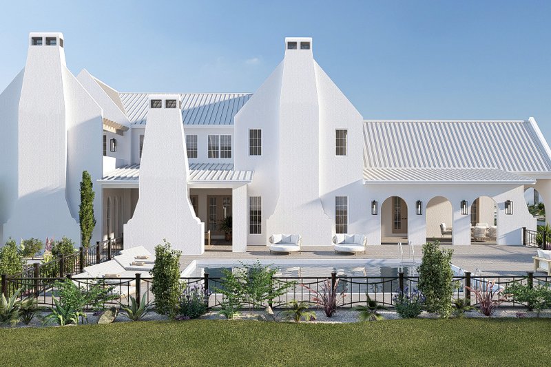 House Blueprint - Exterior - Other Elevation 2 for Beach House Plan #455-766 - 4 bed, 3.5 bath