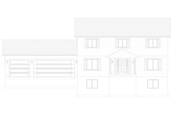 Exterior - Front Elevation 3 for Traditional House Plan #1060-206 - 4 bed, 2.5 bath