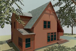 Exterior - Other Elevation for Cabin House Plan #925-1 - 3 bed, 2.5 bath