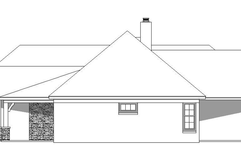 House Design - Exterior - Other Elevation 1 for Southern House Plan #932-1289 - 3 bed, 2.5 bath