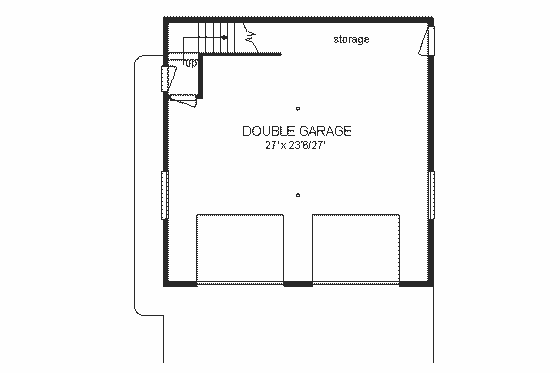 Floor Plan - Main Floor for Traditional House Plan #18-401 - 1 bed, 1 bath