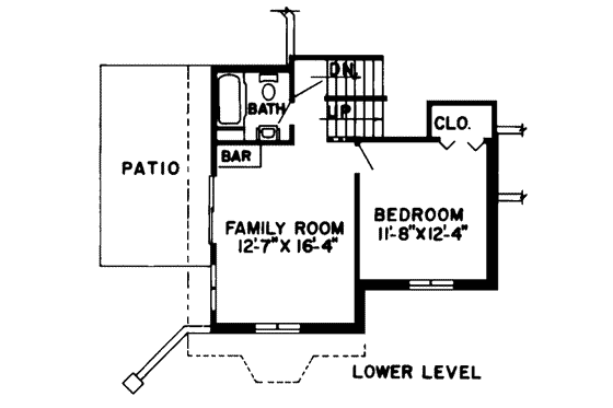 Floor Plan - Lower Floor for Traditional House Plan #312-568 - 4 bed, 3.5 bath