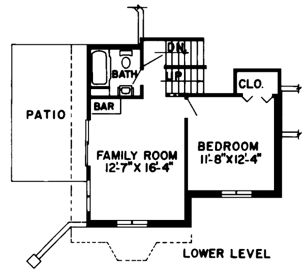 Traditional Floor Plan - Lower Floor Plan #312-568