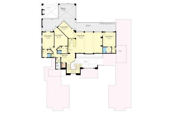 Floor Plan - Upper Floor for Contemporary House Plan #930-513 - 5 bed, 5.5 bath