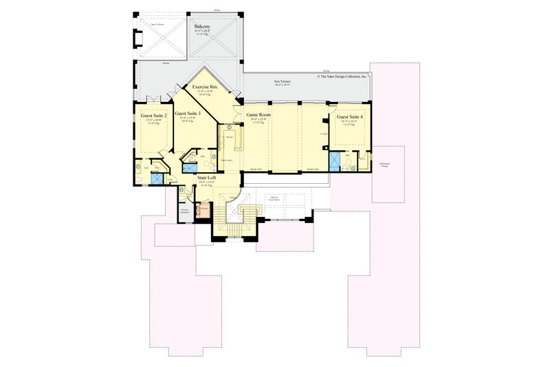 Architectural House Design - Floor Plan - Upper Floor for Contemporary House Plan #930-513 - 5 bed, 5.5 bath