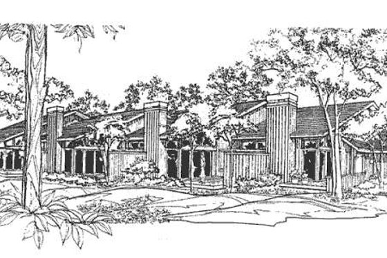 Exterior - Front Elevation for Contemporary House Plan #320-310 - 1 bed, 2 bath