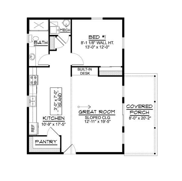 Contemporary Floor Plan - Main Floor Plan #1064-379