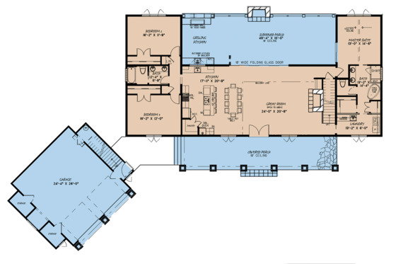 Floor Plan - Main Floor for Country House Plan #923-127 - 3 bed, 4 bath