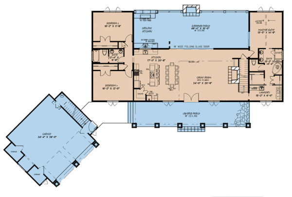 House Plan Design - Country Floor Plan - Main Floor Plan #923-127