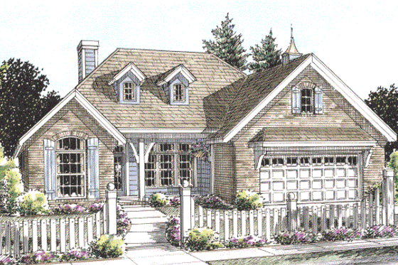 Exterior - Other Elevation for Traditional House Plan #20-1591 - 3 bed, 2 bath